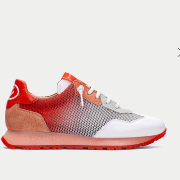 Hispanitas Shoes - Hispanitas Kansas Coral Leather and Mesh Sneakers Size 8 Worn once